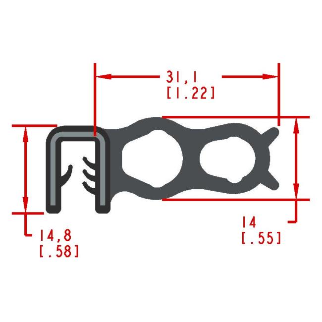 Side Bulb Rubber Seals | Ebco, Inc | 847-531-9500